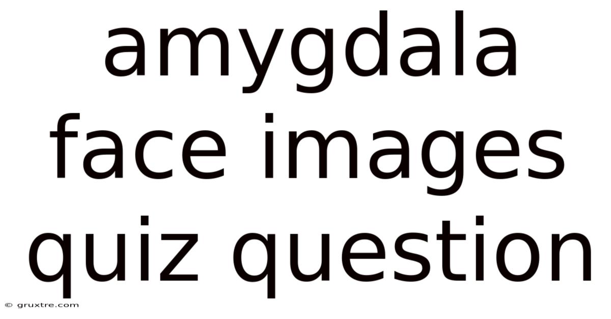 Amygdala Face Images Quiz Question