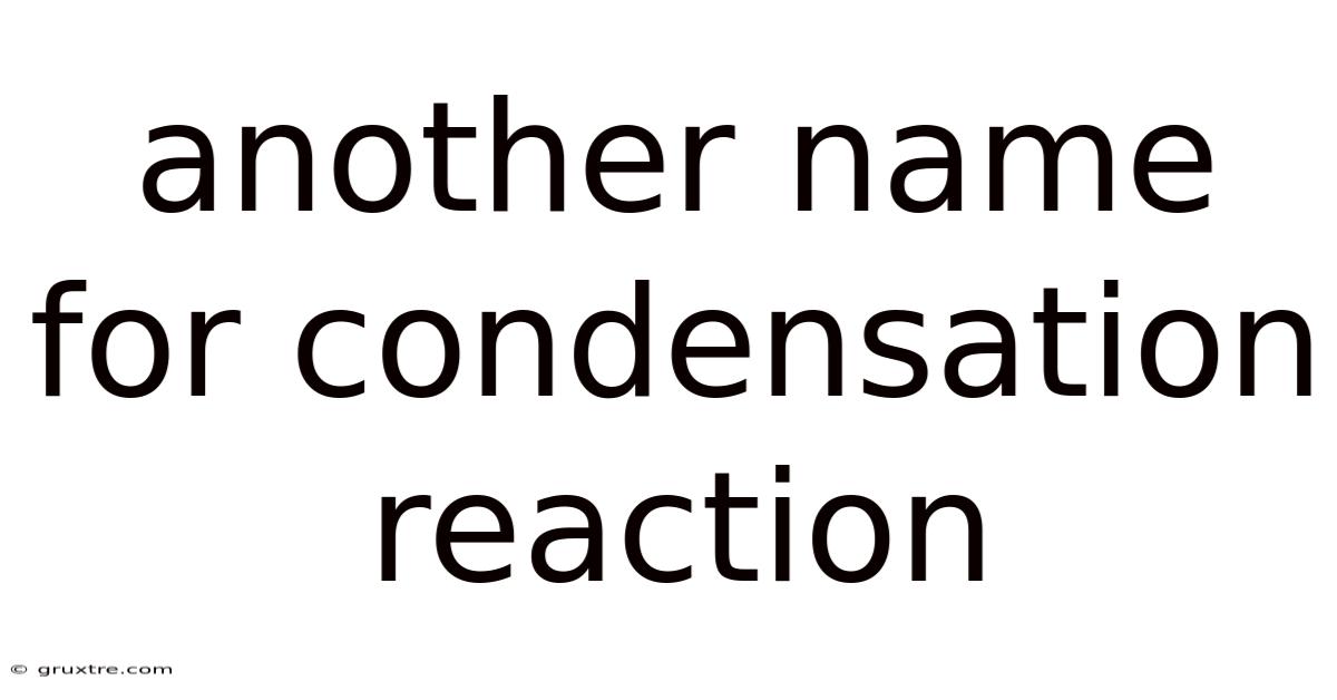 Another Name For Condensation Reaction