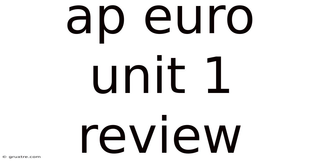 Ap Euro Unit 1 Review