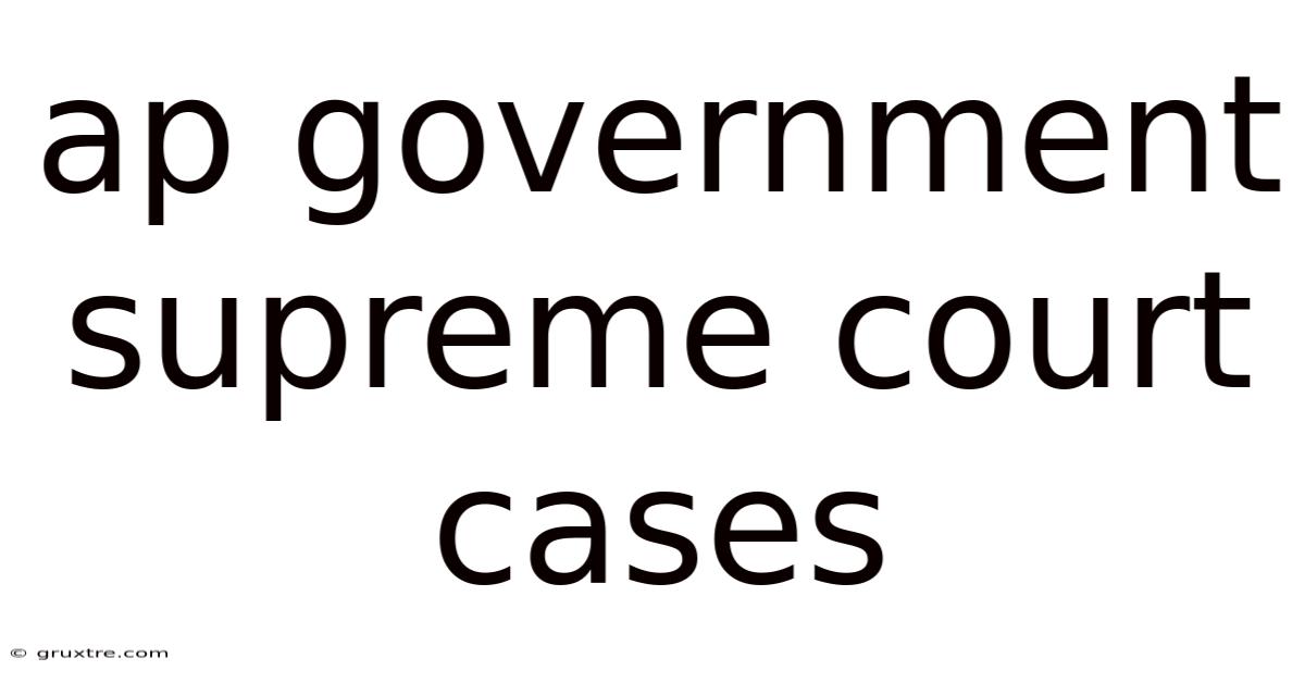 Ap Government Supreme Court Cases