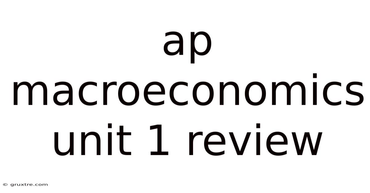 Ap Macroeconomics Unit 1 Review