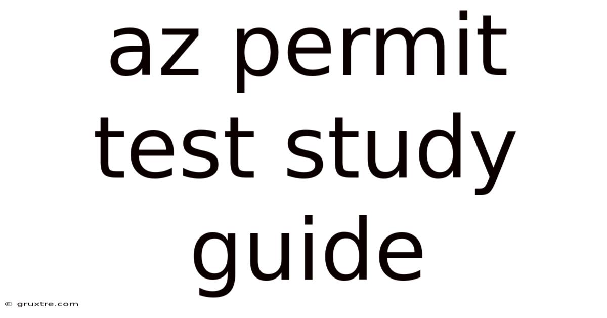 Az Permit Test Study Guide