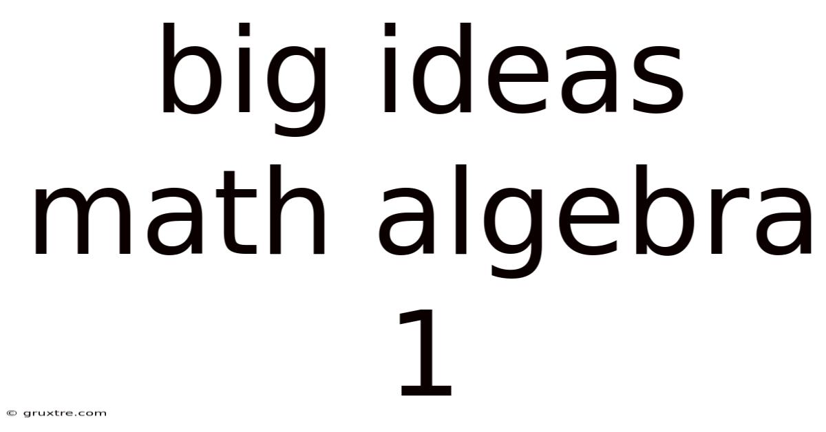 Big Ideas Math Algebra 1