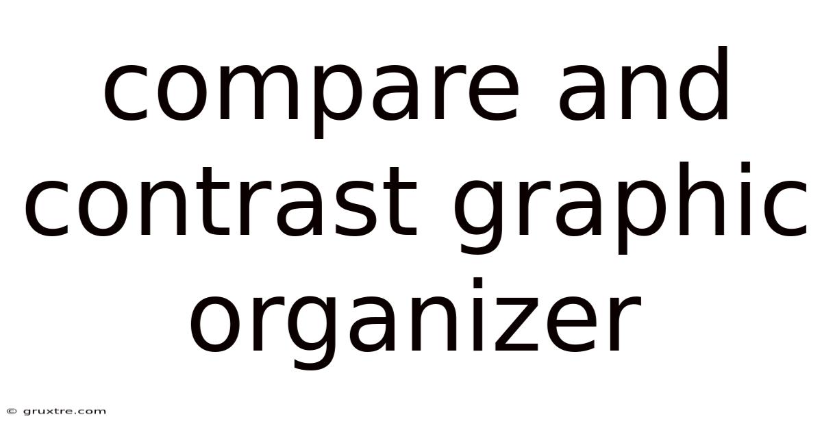 Compare And Contrast Graphic Organizer