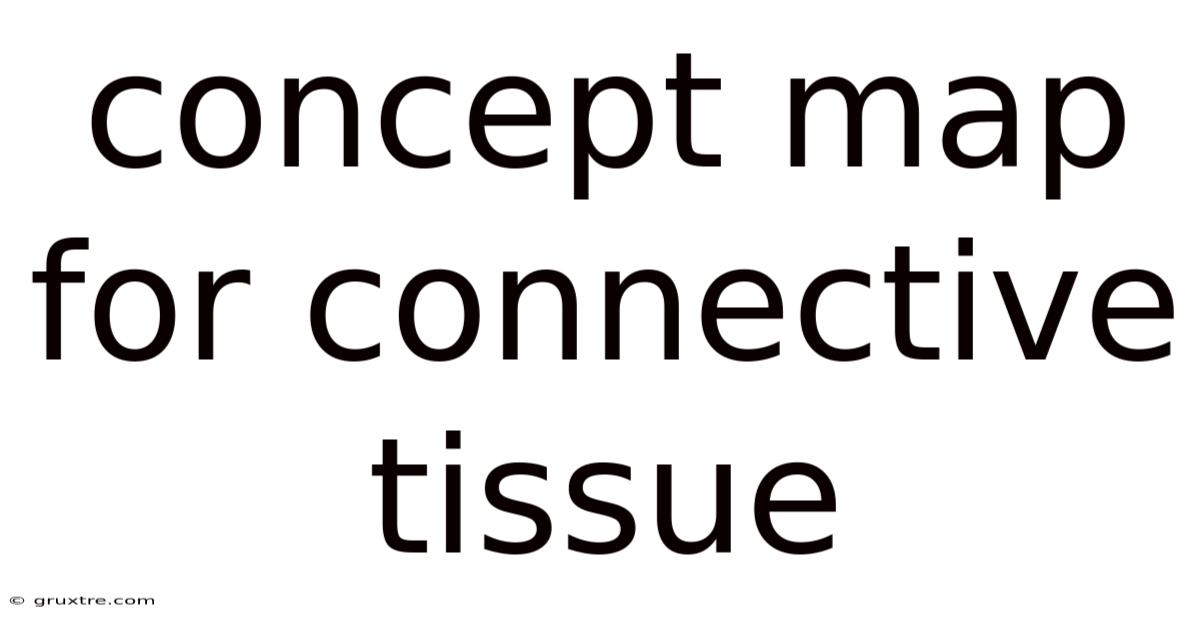 Concept Map For Connective Tissue