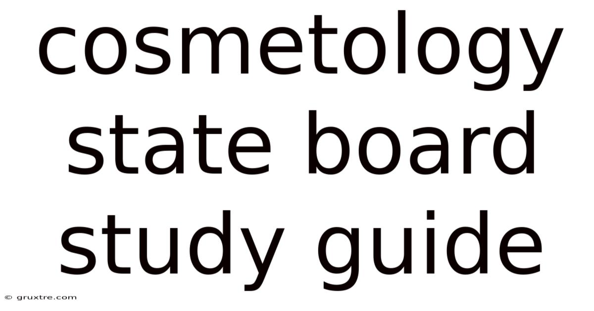 Cosmetology State Board Study Guide