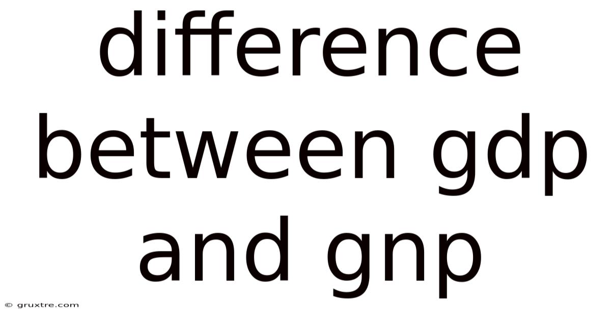 Difference Between Gdp And Gnp