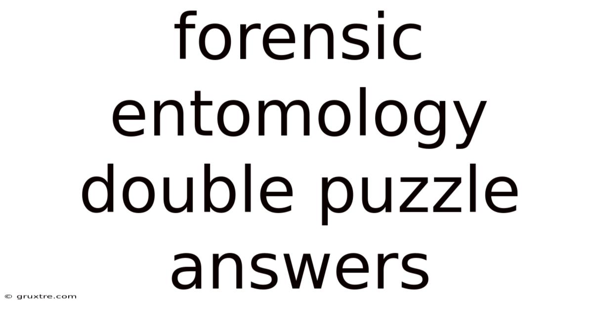 Forensic Entomology Double Puzzle Answers