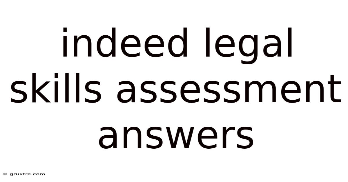 Indeed Legal Skills Assessment Answers