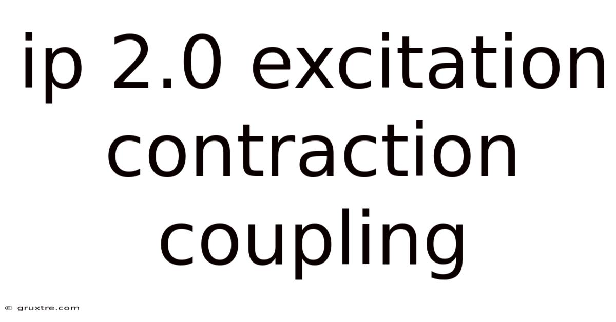 Ip 2.0 Excitation Contraction Coupling