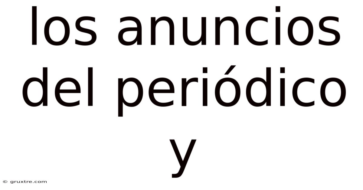 Los Anuncios Del Periódico Y