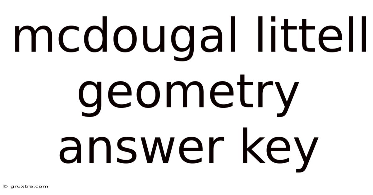 Mcdougal Littell Geometry Answer Key