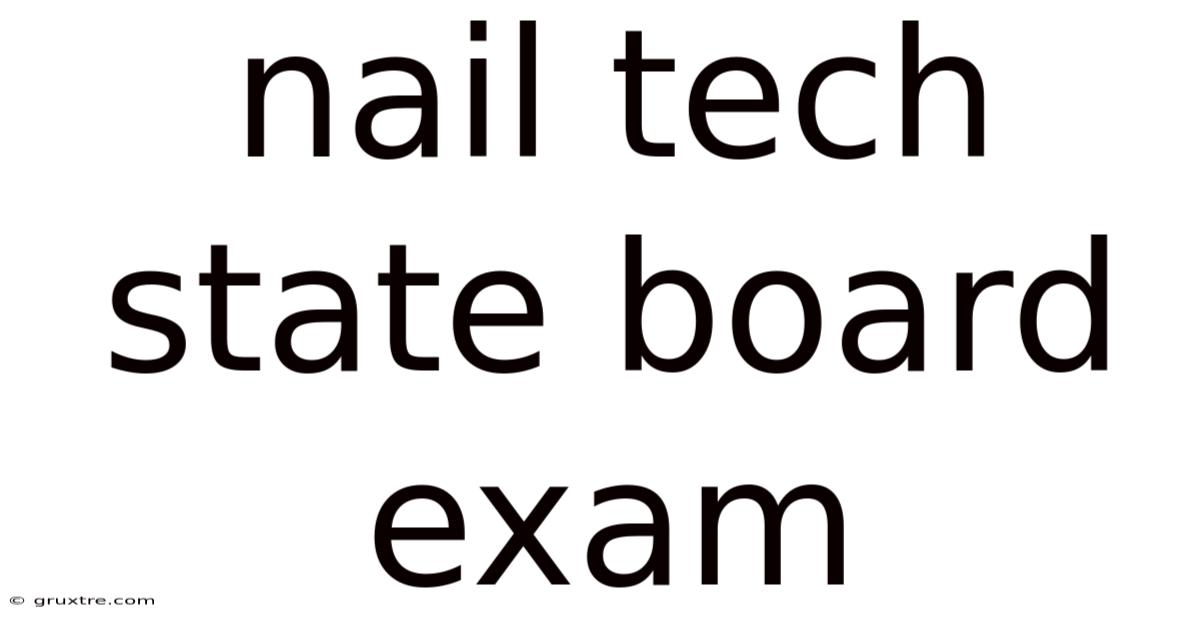 Nail Tech State Board Exam