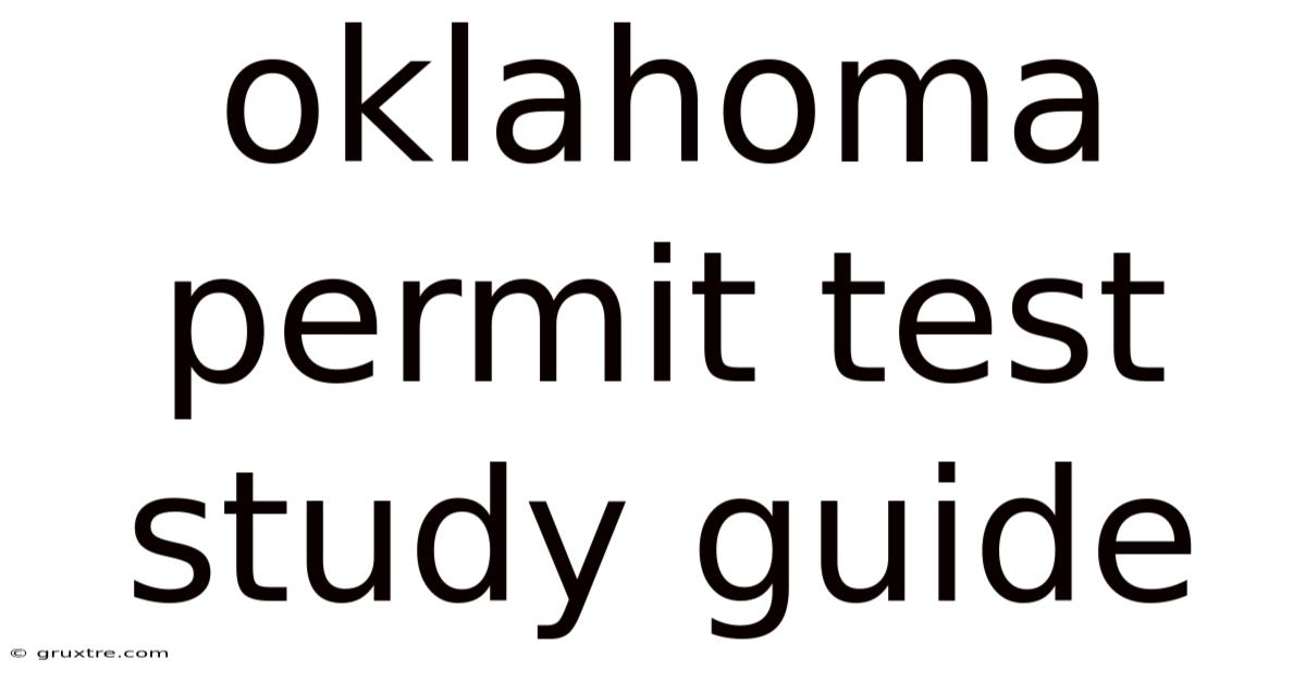 Oklahoma Permit Test Study Guide