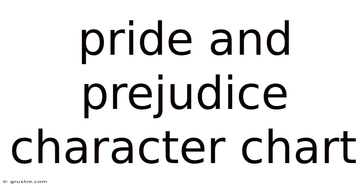 Pride And Prejudice Character Chart