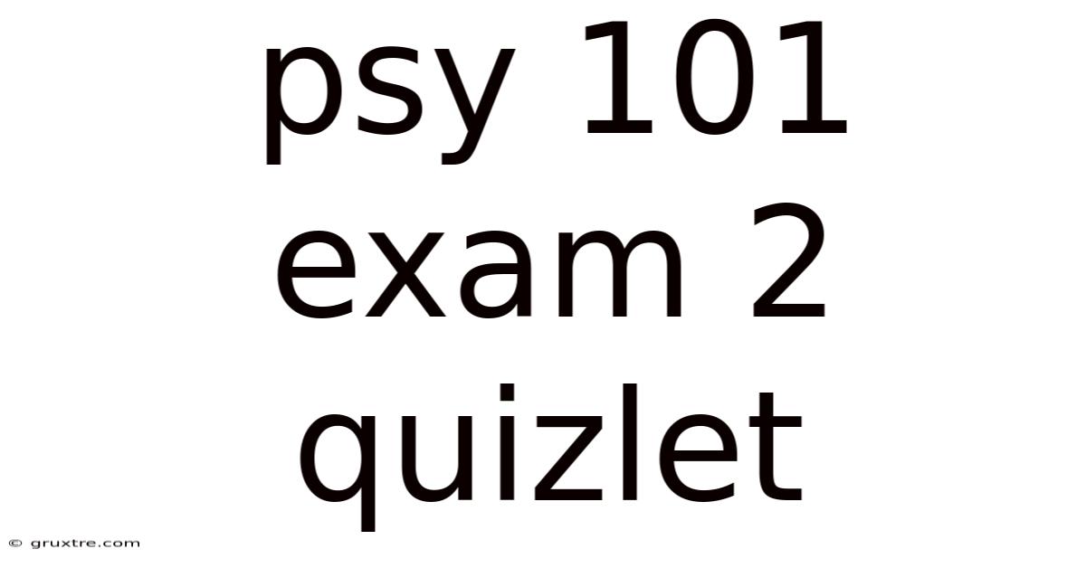 Psy 101 Exam 2 Quizlet