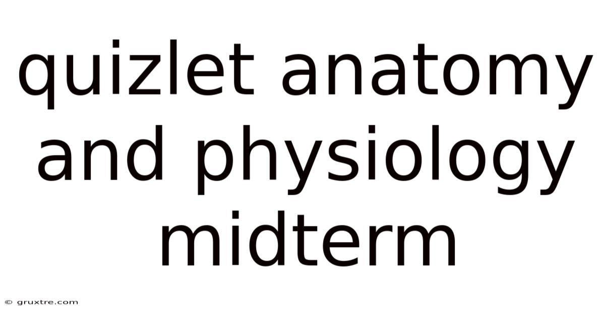 Quizlet Anatomy And Physiology Midterm