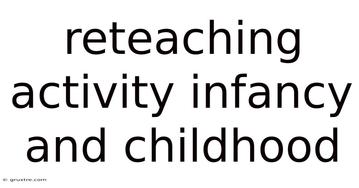 Reteaching Activity Infancy And Childhood