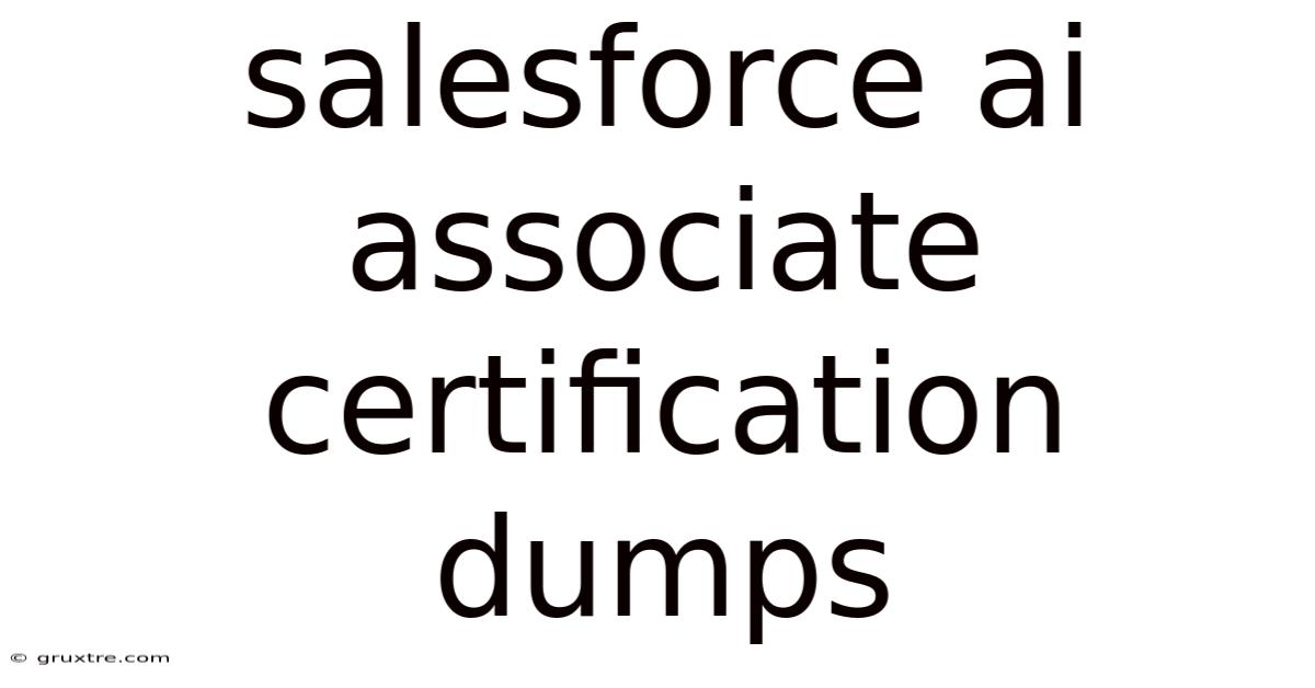 Salesforce Ai Associate Certification Dumps