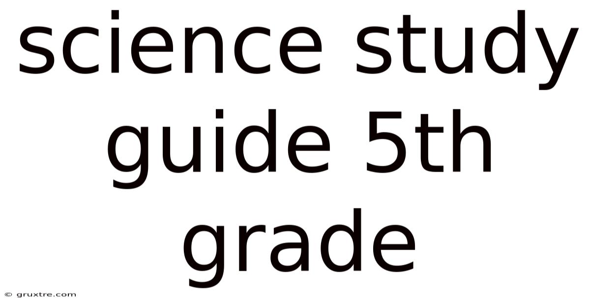 Science Study Guide 5th Grade