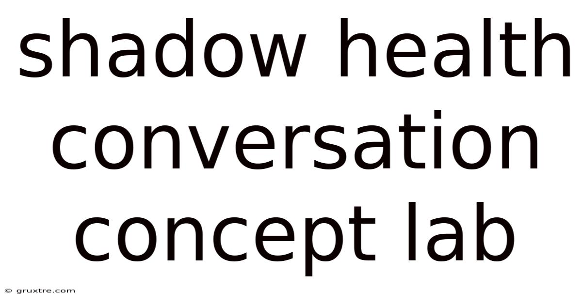 Shadow Health Conversation Concept Lab