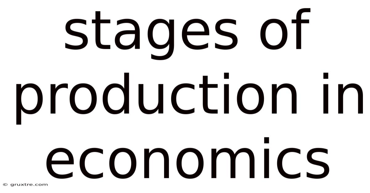 Stages Of Production In Economics