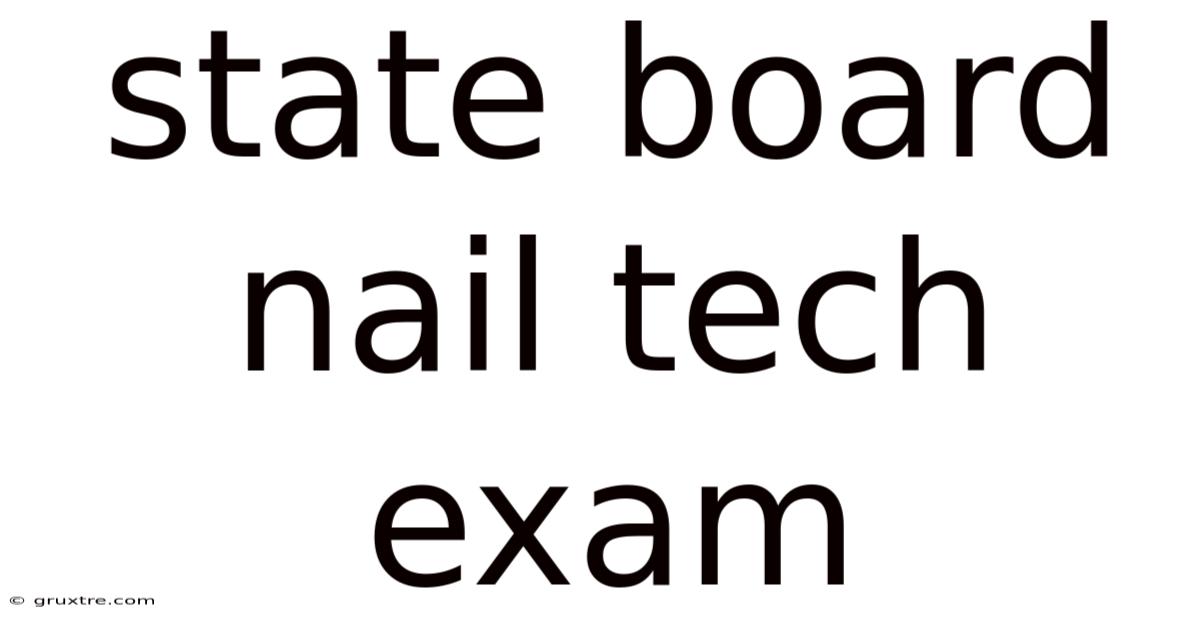 State Board Nail Tech Exam
