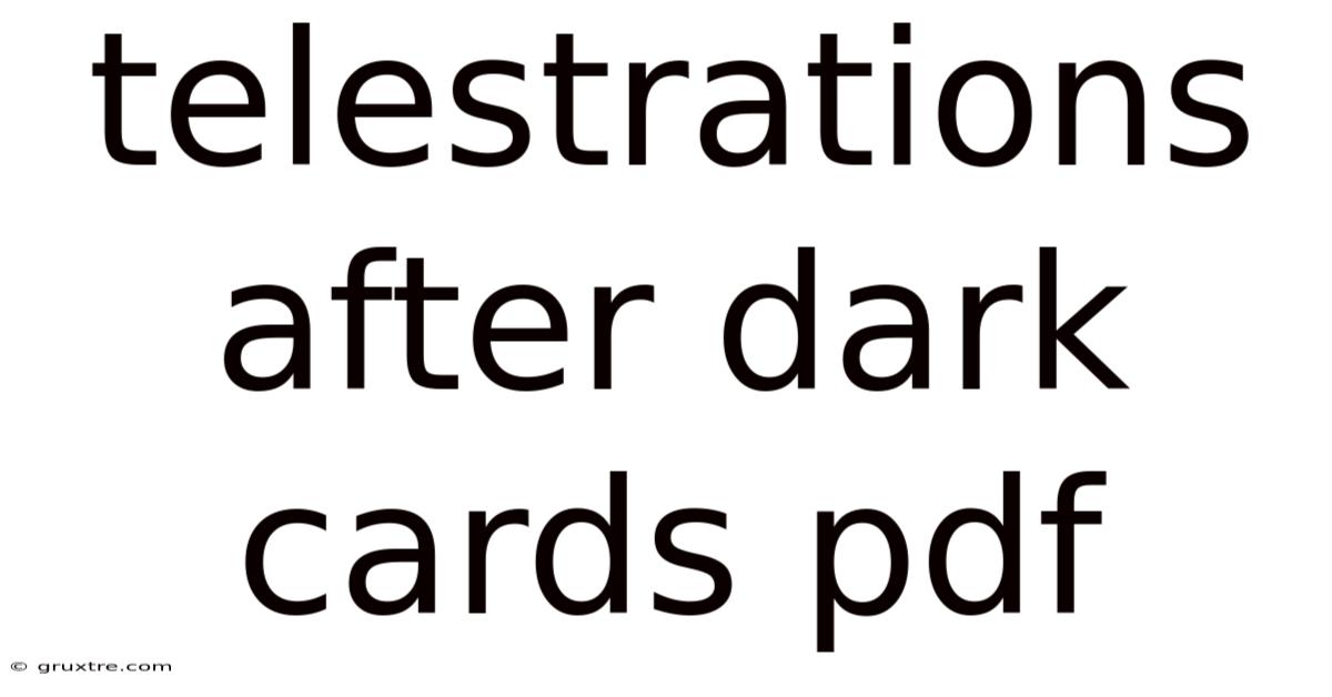 Telestrations After Dark Cards Pdf