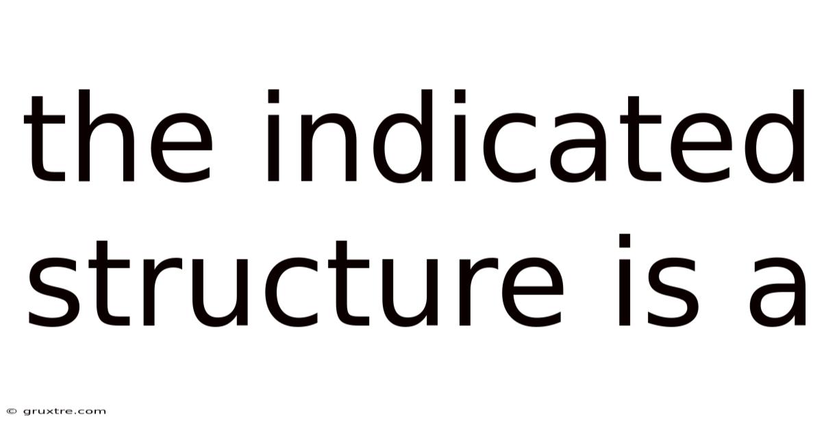 The Indicated Structure Is A