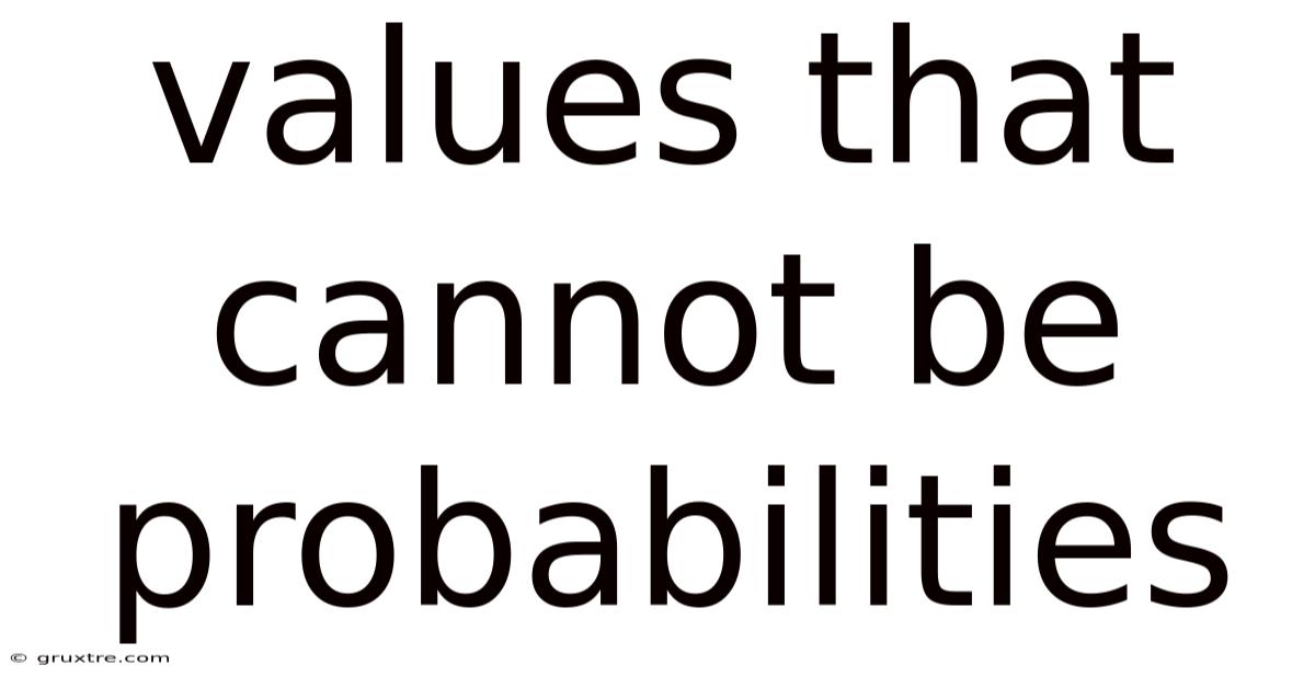 Values That Cannot Be Probabilities