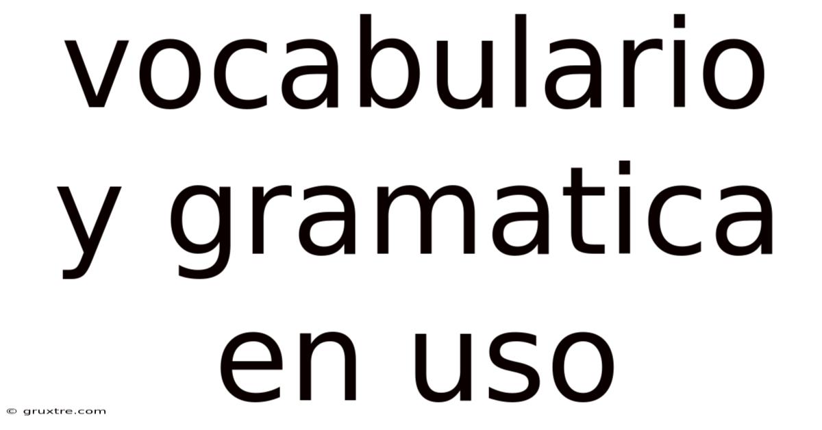 Vocabulario Y Gramatica En Uso