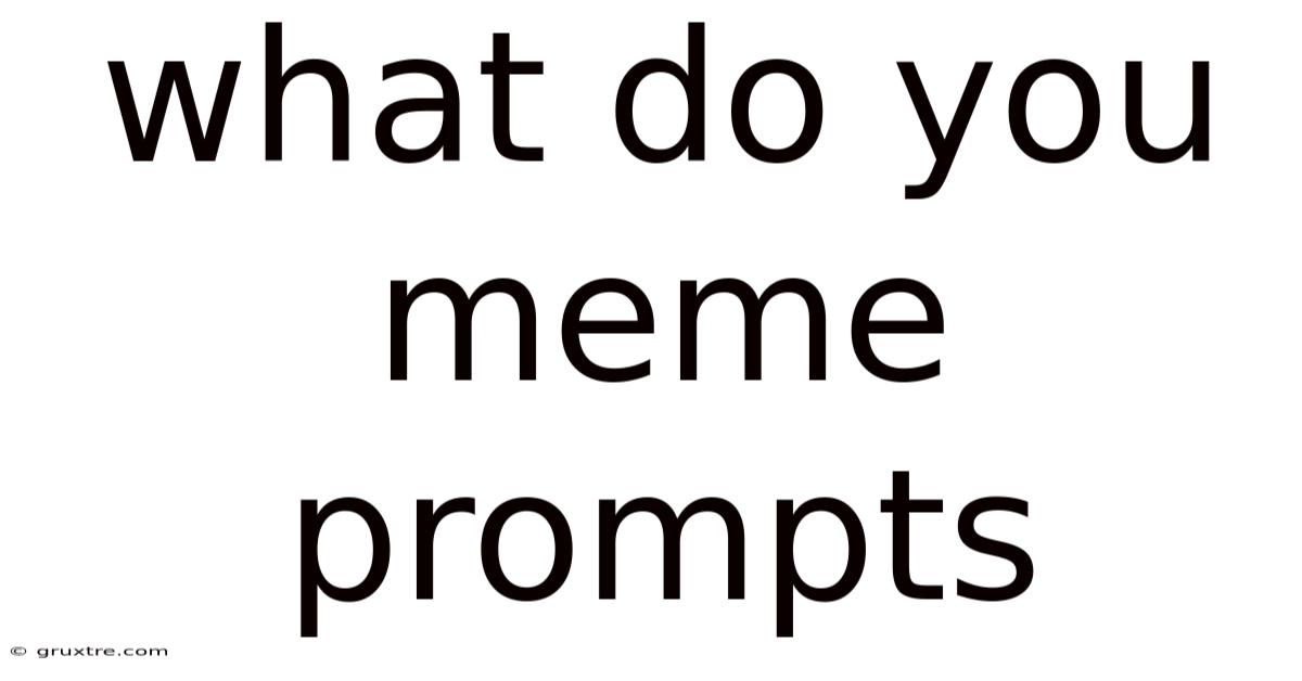 What Do You Meme Prompts