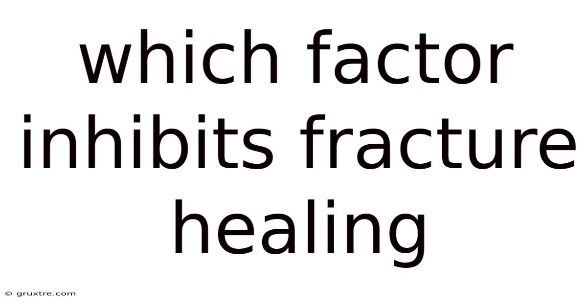 Which Factor Inhibits Fracture Healing