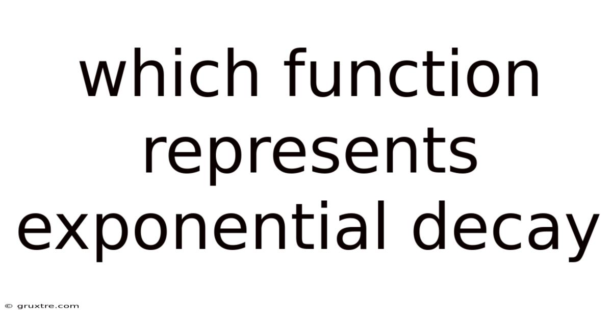 Which Function Represents Exponential Decay