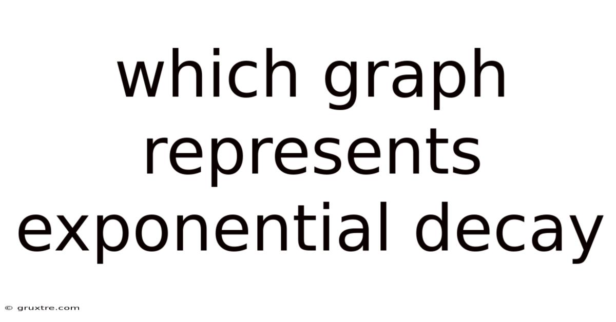 Which Graph Represents Exponential Decay
