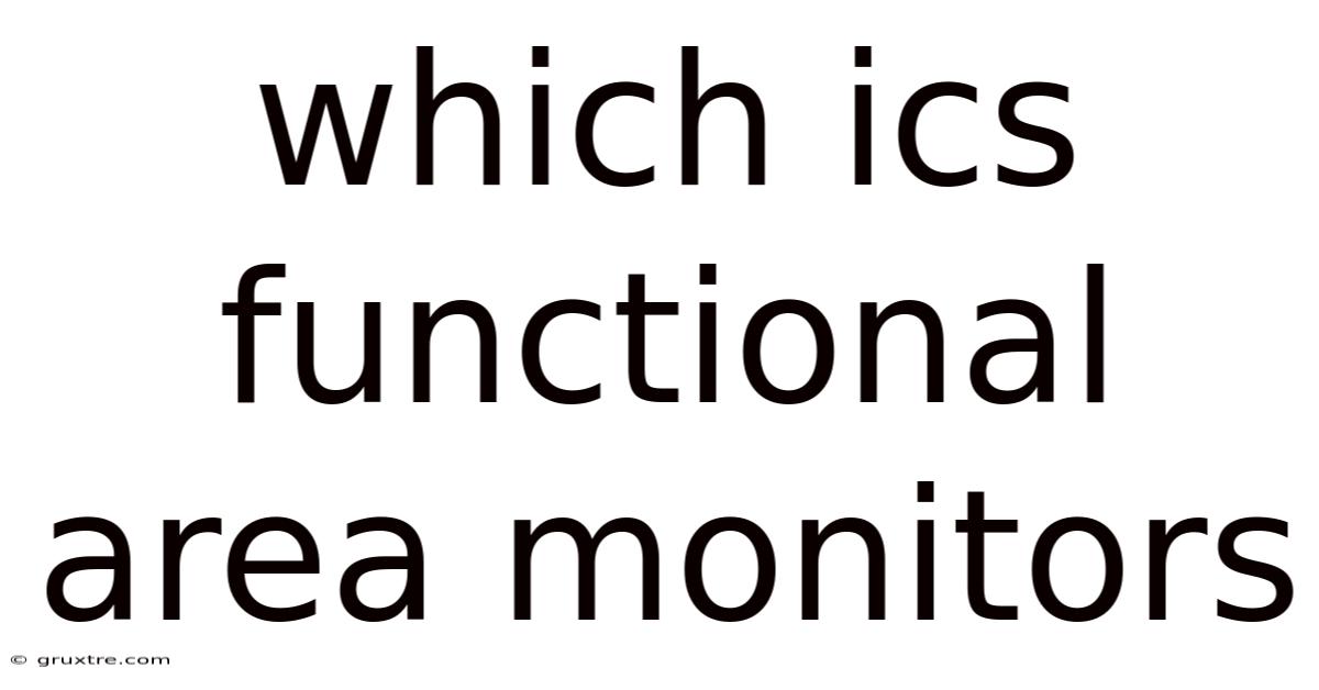 Which Ics Functional Area Monitors