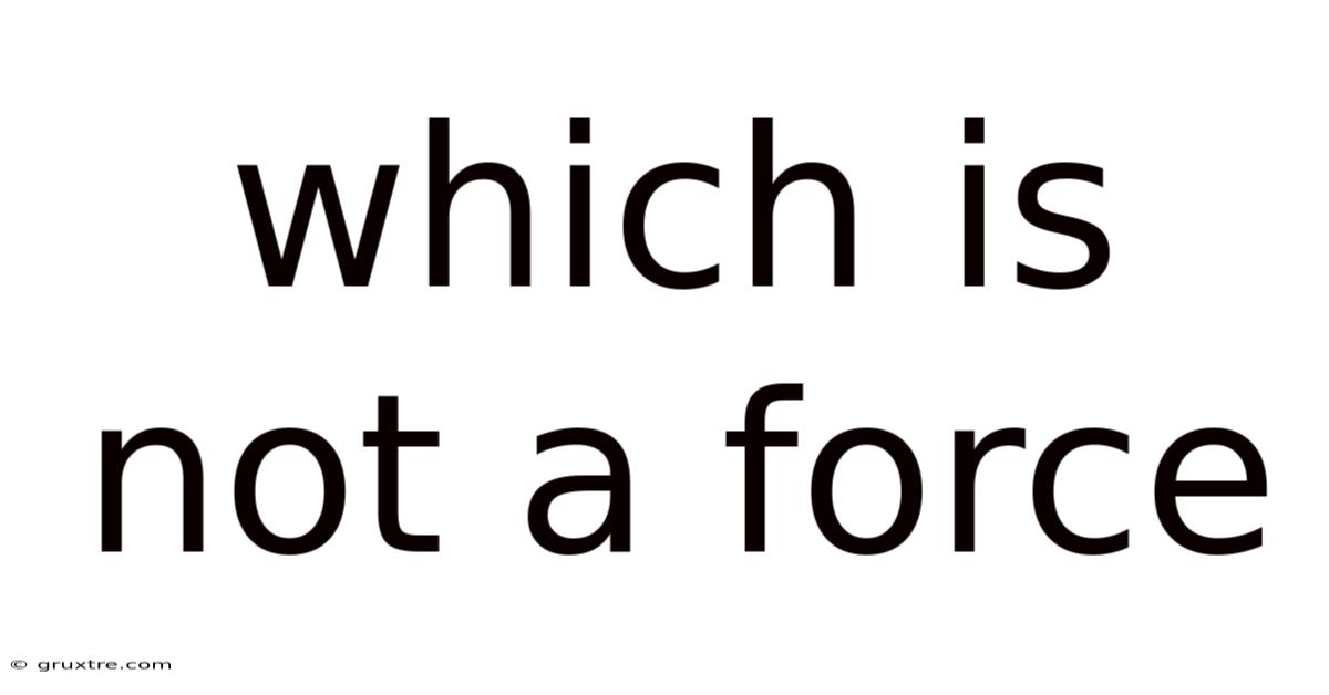 Which Is Not A Force